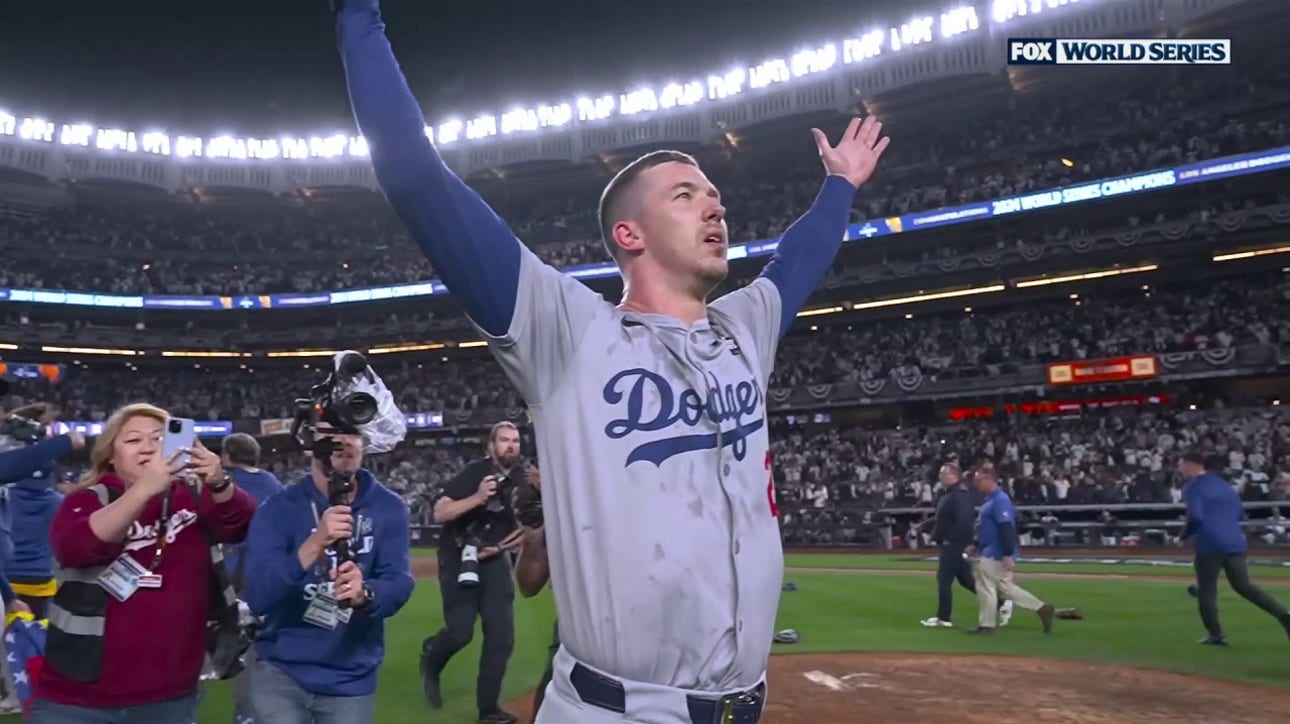 Walker Buehler strikes out Alex Verdugo to secure a World Series victory for the Los Angeles Dodgers